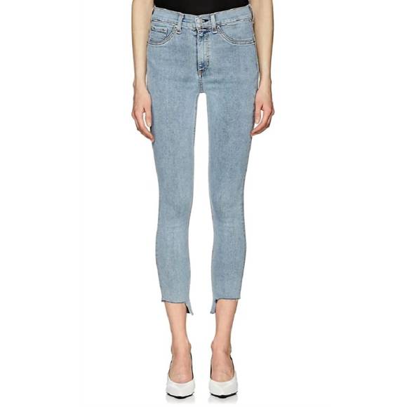 NEW RAG & BONE portland 5 pocket style high rise ankle skinny jeans in blue - Picture 1 of 4